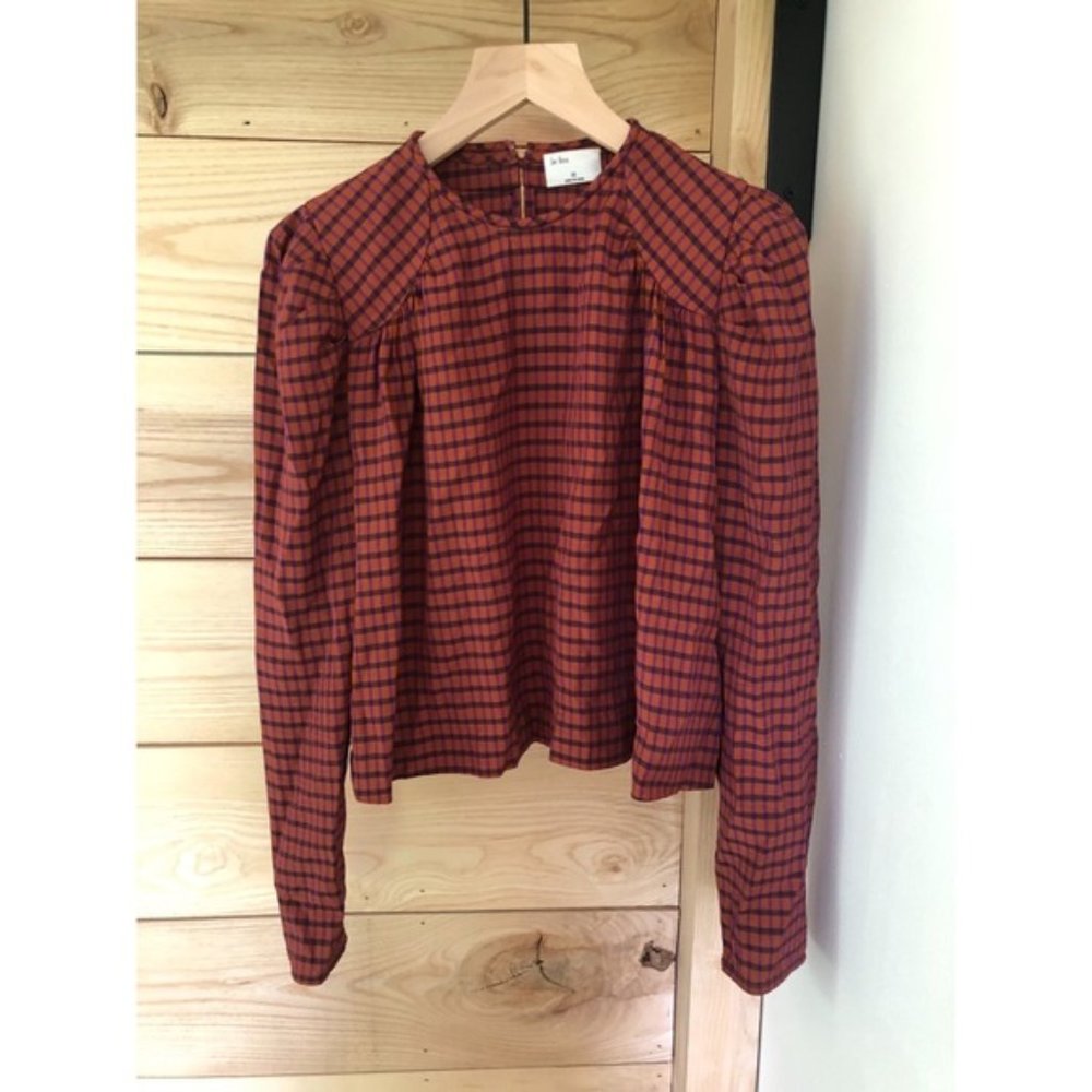 Aritzia Le Fou Wilfred Raphaelle Check Blouse